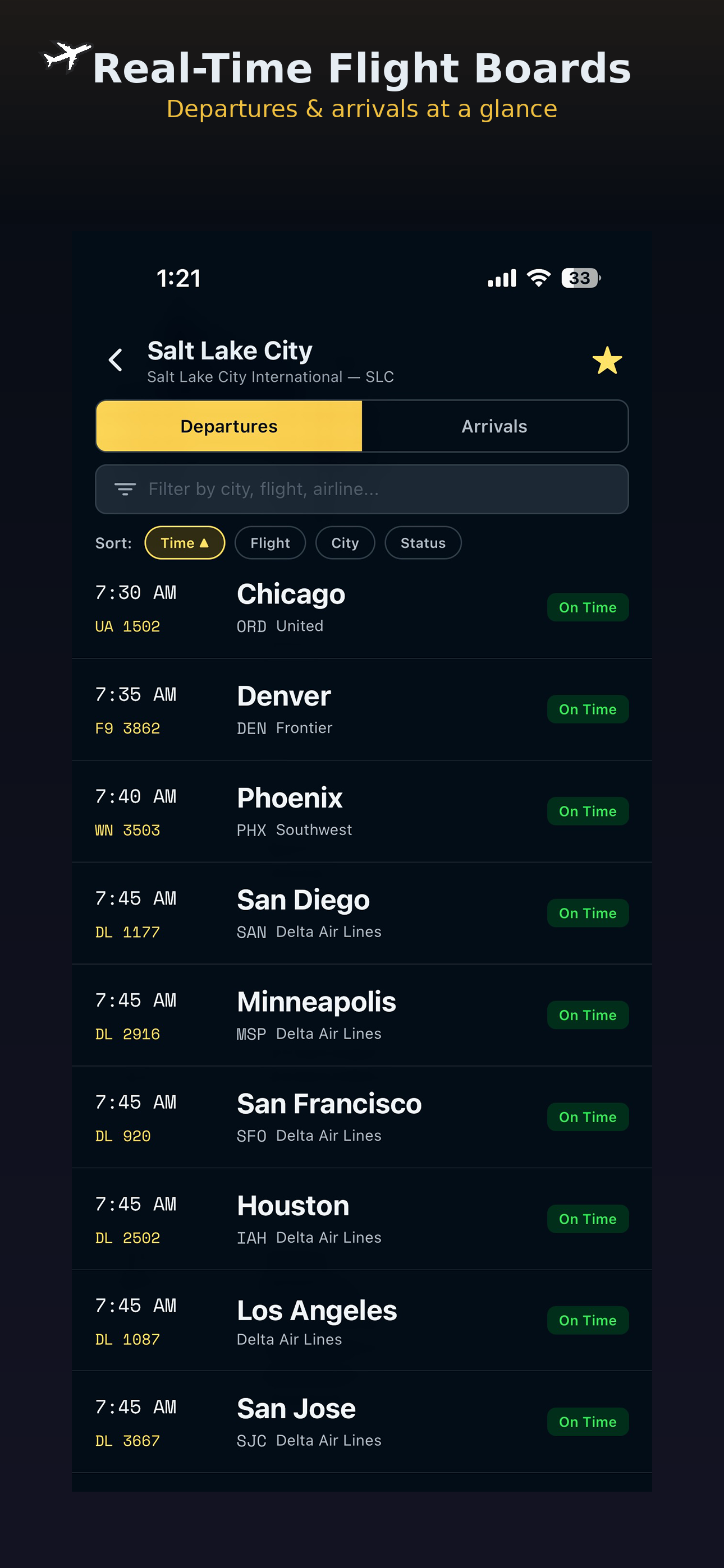 BoardPass departures board